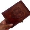 Witchcraft~Vintage Leather Journal Bound With Lock For Men Women Lined Paper Handmade Notebook Writing In Diary (Celtic heart lined)