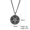 Men's Vintage Pentagram Baphomet GOAT Sigil Pendant Necklace Wiccan Jewelry Gift