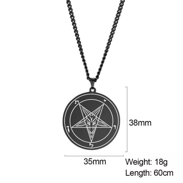 Men's Vintage Pentagram Baphomet GOAT Sigil Pendant Necklace Wiccan Jewelry Gift