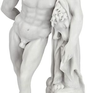 Magic  Collection~Design Toscano WU74741 Farnese Hercules Roman God Statue, 10 Inch, Bonded Marble Polyresin, White