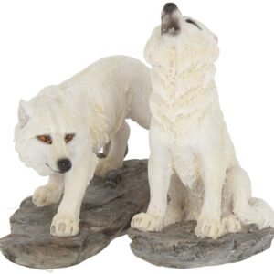 Magicun N.Giftware~Before The Chase (Set of Two) Figurine 17cm White