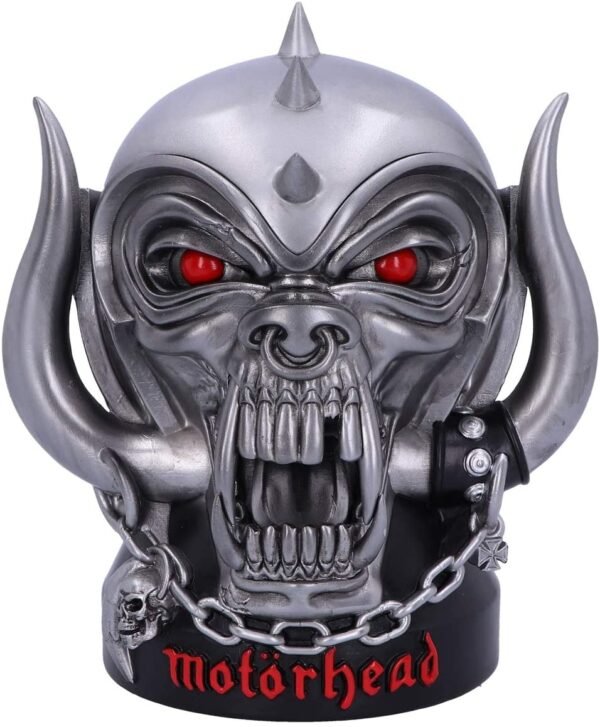 Band Merchandise~ B5113R0 Officially Licensed Motorhead Ace of Spades Warpig Snaggletooth Box, Polyresin, Silver, 16cm