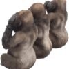 Magicun N.Giftware~Three Wise Gorillas Figurine 13.5cm Black