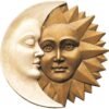 Magic  Collection~Design Toscano NG32758 Celestial Harmony Sun and Moon Outdoor Wall Sculpture, 15 Inch, Faux Ivory and Gold
