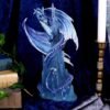 Fantasy Collection~ Crystal Custodian Blue Ice Dragon Figurine, Polyresin, One Size