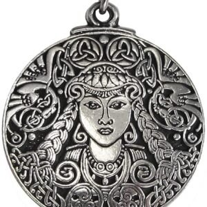 Soloman Pentant~Large Celtic Goddess Brigid Necklace