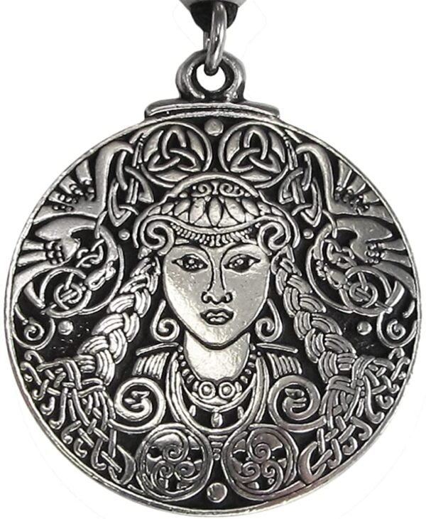 Soloman Pentant~Large Celtic Goddess Brigid Necklace