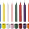 Witchcraft~Mega Candles 10 pcs Assorted Colors Ceramic Chime Ritual Spell Candle Holders with Matching Color Candles, Great for Casting Chimes, Rituals, Spells, Vigil, Witchcraft, Wiccan Supplies & More