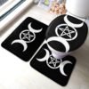 Triple Moon Goddess Decal Pentacle Wicca Pagan Witch Bathroom Rug Mat