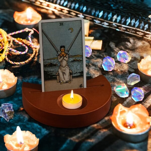 2 Pcs Tarot Card Holder Stand Wooden Tarot Card Display Stand Divination Tarot