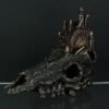 Magicun  Collection~Antiqued Bronze Finish Steampunk Steer Skull Statue