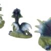 Magicun N.Giftware~Triple Trouble Small Set of Three Dragon Infant Ornaments, 15.5cm, Green