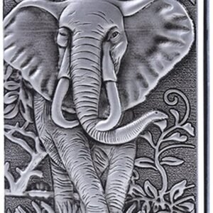 Witchcraft~Leather Journal Writing Notebook - Antique Handmade Leather Daily Notepad Sketchbook, Elephant Gift For Men & Women, Travel Diary & Notebooks to Write in (Silver, A5)