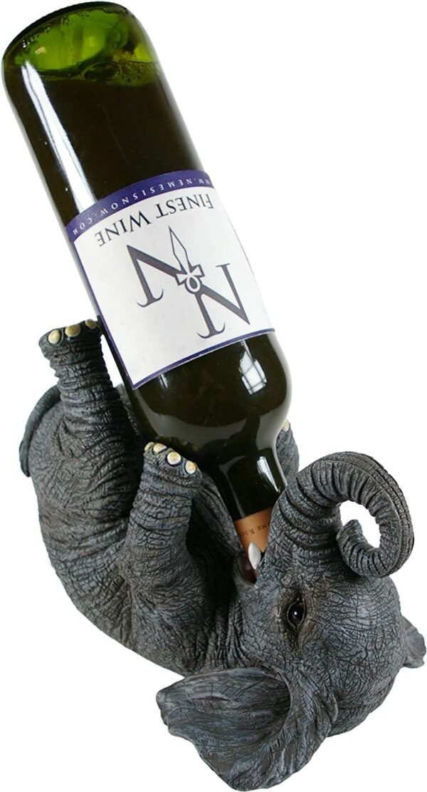 Animal Collection~ EXA80004 Guzzlers Elephant Wine Bottle Holder 21cm Grey