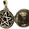 Bronze Celtic Swirl with Hidden Pentacle Pentagram Locket