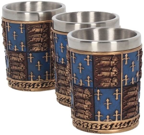Magicun N.Giftware~Medieval (Set of Four) Shot Glasses 12cm Blue