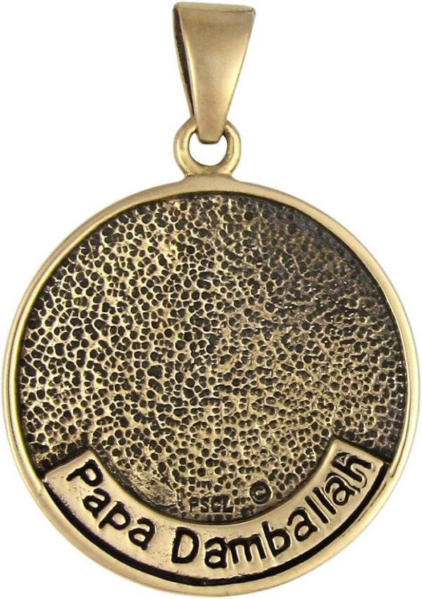 Bronze Papa Damballah Voodoo Loa Veve Symbol Pendant Necklace