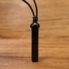 Witchcraft~COAI Leather Cord Simple Stick Bar Stone Pendant Necklace