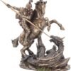 Mythology Collection~ George and the Dragon Figurine 31cm Bronze