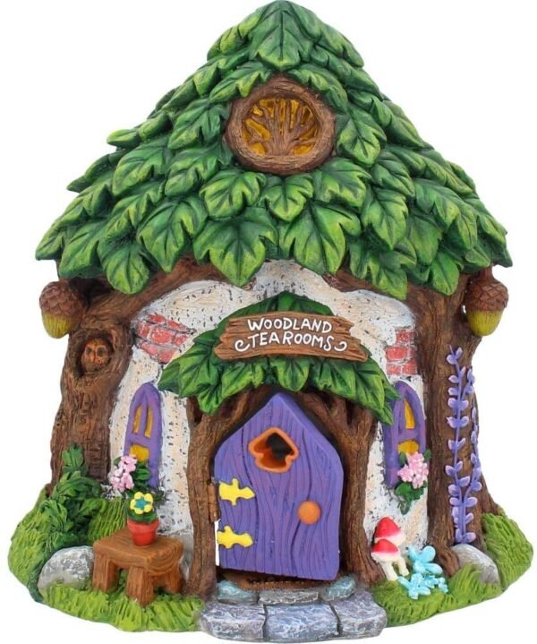 Fantasy Collection~ Woodland Tea Rooms Fairy House Figurine 23cm Green