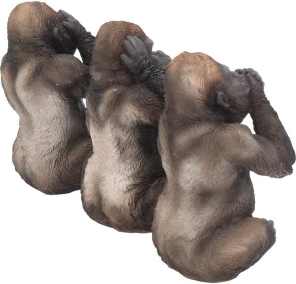 Magicun N.Giftware~Three Wise Gorillas Figurine 13.5cm Black