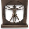 Magic  Collection~Leonardo da Vinci Vitruvian Man Nude Male Bronzed Sculpture Statue