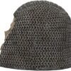Mythology Collection~ Chainmail Skull Figurine 19cm Grey, Resin