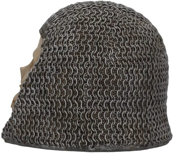 Mythology Collection~ Chainmail Skull Figurine 19cm Grey, Resin