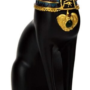 Magicun  Collection~NileCart Egyptian Bastet Collectible Figurine Cat Goddess Statue - Made in Egypt (Medium 5.4 inches Tall)