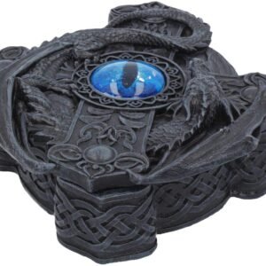 Fantasy Collection~ Ice Dragon Cross Box 16.5cm, Black