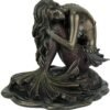 Magic  Collection~Siren Solitude Mermaid Sitting On Rock Bronze Finish Statue