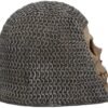Mythology Collection~ Chainmail Skull Figurine 19cm Grey, Resin