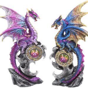 Magicun N.Giftware~Realm Protectors (Set of Two) Figurine 15cm Purple