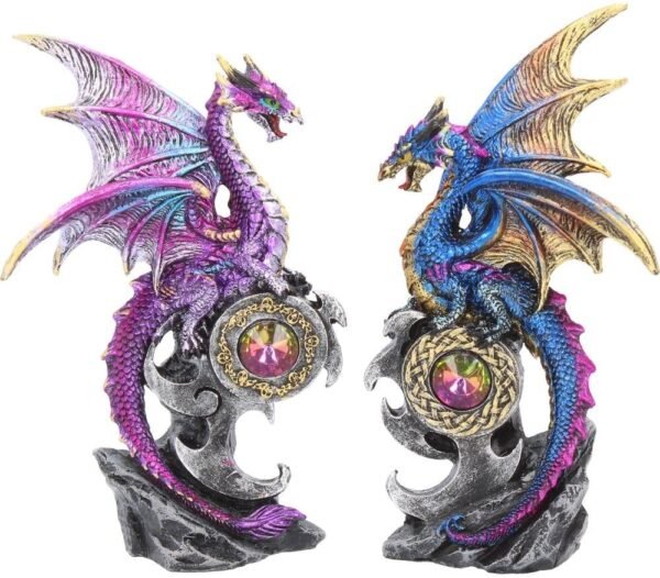 Magicun N.Giftware~Realm Protectors (Set of Two) Figurine 15cm Purple