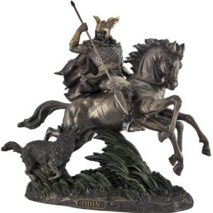 Magic  Collection~Bronzed Norse God Odin Riding Sleipner Statue
