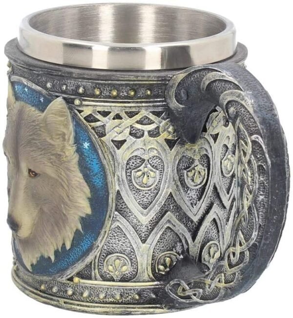 Animal Collection~ Lone Wolf Tankard Mug 15.4cm Silver