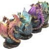 Nemesis Now Geode Keepers Set of Four Figurine 12cm Gold, Resin