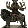 Magic  Collection~VERONESE Durga Riding on Lion Statue Sculpture - Divine Mother Hindu Goddess
