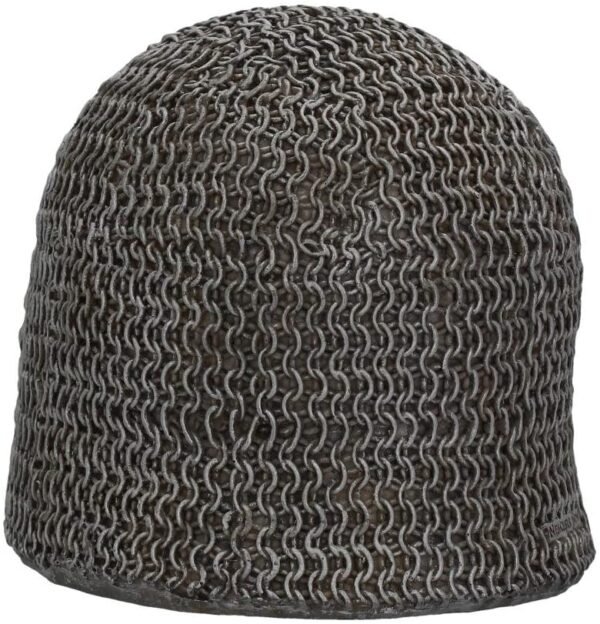 Mythology Collection~ Chainmail Skull Figurine 19cm Grey, Resin