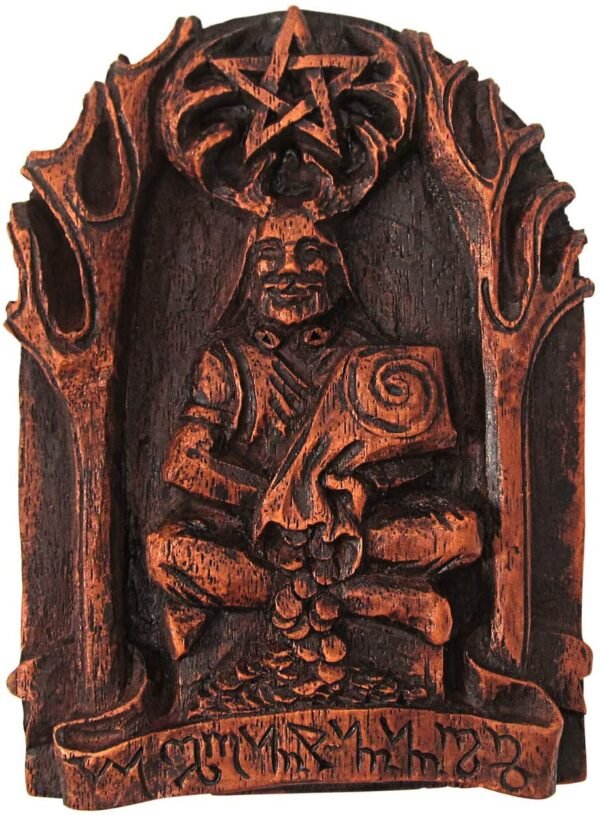Magicun Altar~Cernunnos Wall Plaque Wood Finish