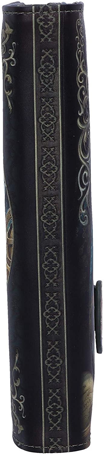 Artist Collections~ Lisa Parker Adventure Awaits Calico Cat Ship Embossed Purse, Black, 18.5cm