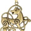 Bronze Celtic Wolf Pendant