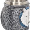 Animal Collection~ Ghost Wolf Tankard Mug 17.5cm Silver