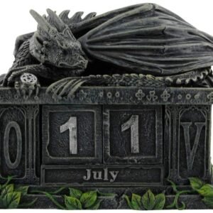 Magicun N.Giftware~Fortune's Keeper Calendar 10.8cm Grey, Resin