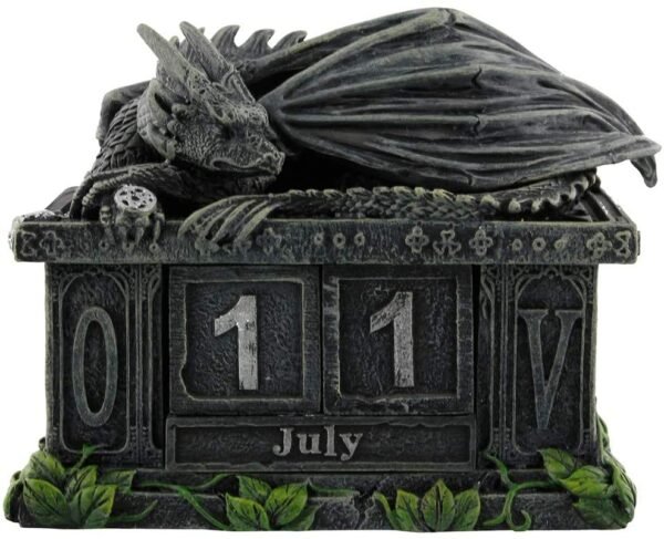 Magicun N.Giftware~Fortune's Keeper Calendar 10.8cm Grey, Resin