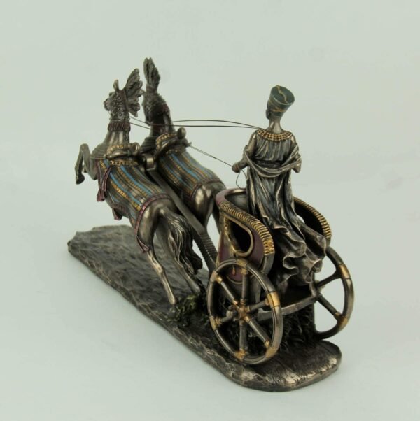 Magic  Collection~Nefertiti Egyptian Queen Driving Horse Drawn Chariot Statue