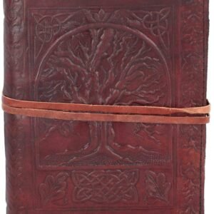 Wiccan Collection~Tree Of Life Leather Journal 28cm Brown