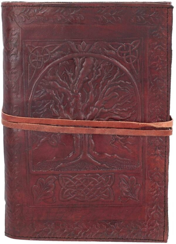 Wiccan Collection~Tree Of Life Leather Journal 28cm Brown