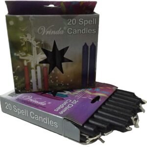 Witchcraft~Set of 20 Black Mini Ritual Chime/Altar/Spell Candles