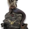 Magic  Collection~Mermaid Mother and Child Bronzed Clock Statue